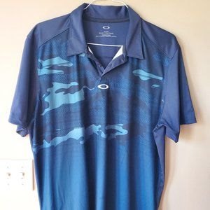 Oakley Men's Blue Print XL SS Polo Shirt